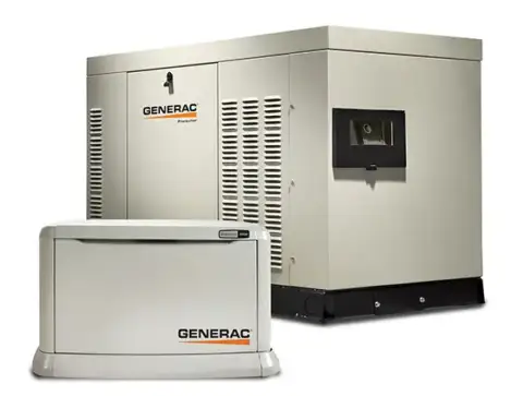 A large and small example of generac home generators